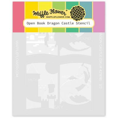 Waffle Flower Stencil - Open Book Dragon Castle